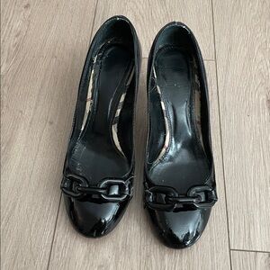 Burberry Black Patent Leather Heels